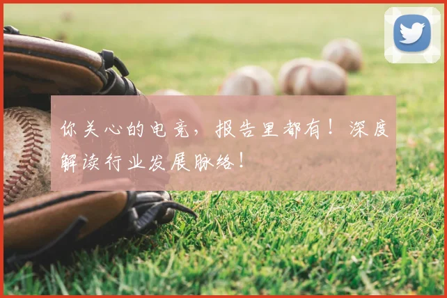 你关心的电竞，报告里都有！深度解读行业发展脉络！